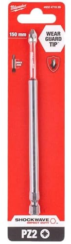 Milwaukee milw Bit PZ2 150 mm Shockwave 4932471928, Multicoloured.