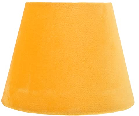 Uonlytech Lampenschirme Samt Stoffschirm Ersatz Samtlampe Lampenabdeckung für E27/ E14 Tischlampe Wandlampe Stehlampe Wandleuchte Pendelleuchte Kerze Kronleuchter Deckenleuchte Gelb