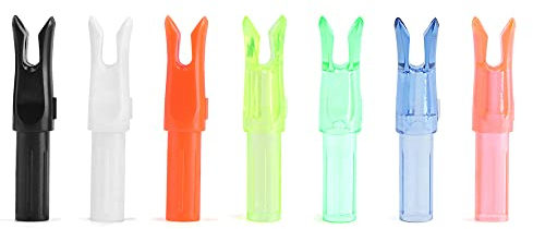 SHARROW 50 Stück Bogenschießen Pfeilnocken Schnelles Schießen Pfeil Nocken Arrow Nocks Ersatzeinsatz Kunststoff Nocke für ID 6.2mm Pfeilschäfte Carbonpfeil End Zubehör (Schwarz)