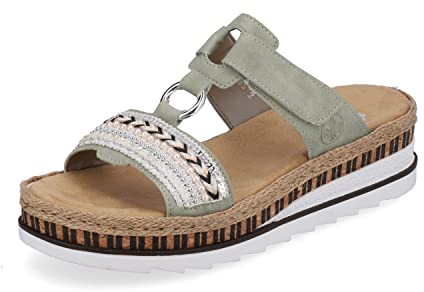 Rieker Dam V79m6 sandalett, Grön, 39 EU