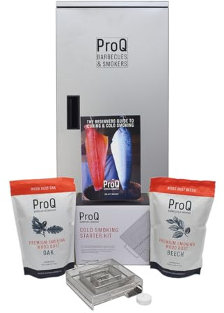 ProQ Cold Smoker Cabinet & Cold Smoking Starter Set, Food Smoker for Cold Smoking Fish, Cheese, Bacon, Nuts & More, Fish Smoker, Outdoor Smokers
