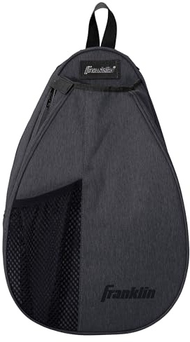 Franklin Sports Padel Sling Bag - Men's & Women's Paddle Tennis Backpack - Adjustable Size Equipment Bag - Gray