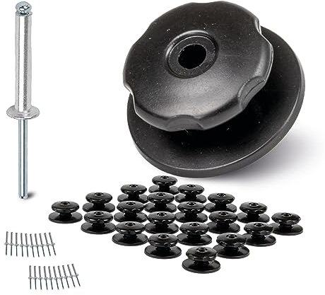 20 boutons ronds avec rivets - boutons de bâche - parfaits pour fixer les filets de remorque et les bâches