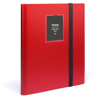 Leuchtturm 369505 TCG Album Slim - with 20 sleeves for 360 trading cards such as Pokémon or Digimon - softcover red-black