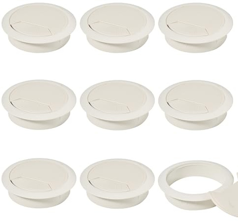 9 Pcs Desk Grommet 60mm, Desk Cable Grommet, Desk Cable Hole Cover, Cable Grommet, Desk Hole Cover(Gray White)
