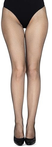 LORES Nätstrumpbyxor dam, små nätstrumpor, sexig look, cosplay, tillverkad i Italien, Nero, XXL-3XL