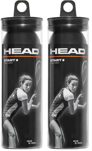 HEAD Start Squash Balls,3 Balls,Black,One Size (Pack of 2)
