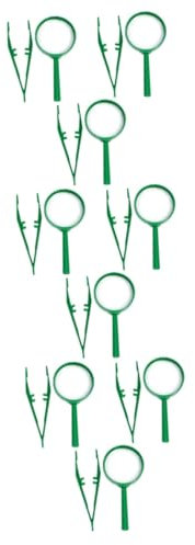 ibasenice 9 Sätze Beobachtungsset Für Kinder Kinderlupen Lupe Aus Glas Schmuck-Lupe Nasensauger Für Elektrisch Hobby Beobachtungslupe Käferlupen Für Kinder Led-Lupe Spielzeug Handheld
