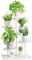 iDavosic.ly Pflanzenständer Metall Kunststoffe mit 5 Ebenen, Blumenständer Blumenregal Pflanzenregal Outdoor, Plant Stand Indoor Mehrstöckig für Draußen, Wohnzimmer, Balkon, Terrasse, Hof (Weiß)