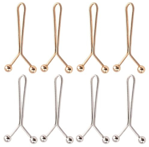 Tensores de Cintura para Pantalones Vaqueros, Juegos de 8 Tensores de Cintura para Pantalones Vaqueros, Botones Desmontables Necesarios para Pantalones （Oro + Plata）