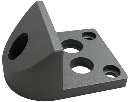Fermaporta da pavimento, 150 x 130 mm, per cancelli a battente e porte pesanti, in acciaio zincato e gomma