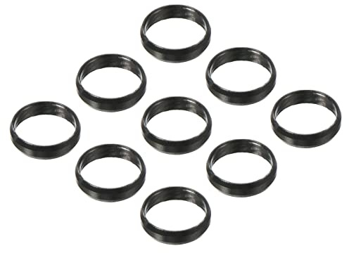 PATIKIL Dart Shaft Rings, Aluminum Dart O-Ring Accessories for Plastic & Nylon Shafts - 9 Pack (Black)