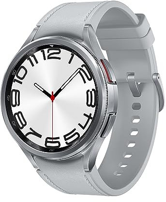 Samsung Galaxy Watch6 Classic 47mm Smartwatch Fitness Tracker, Monitoraggio Benessere, Batteria a lunga durata, Bluetooth, Ghiera Interattiva in Acciao Inox, Silver [Versione italiana]