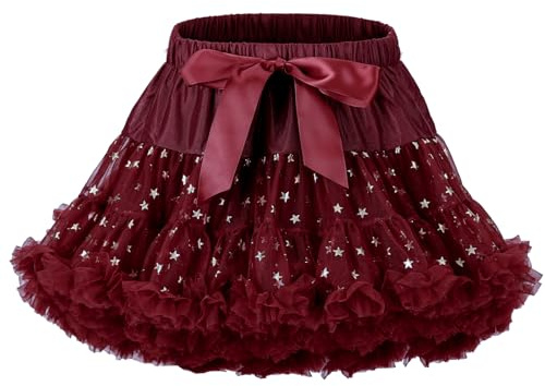 LACOFIA Jupe Tutu en Tulle pour Fille Princesse Tutu Pettiskirt pour Enfant Mini Jupe à Bulles pour la Fête et la Danse(0-10 Ans)