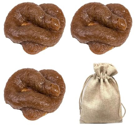 WUSANNA Kackhaufen 3 Stück Kackhaufen Scherzartikel Scheißhaufen Scherzartikel für Erwachsene Prank Kackhaufen Spielzeug Kackhaufen mit Drawstring Tasche für Halloween April Fools