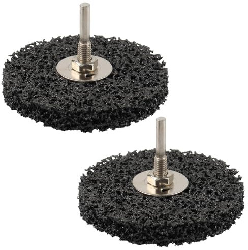 ZORUNNA Lot de 2 décapants de peinture efficaces de 10,2 cm pour métal, à changement rapide comme disque rotatif ou brosse (sur le visage), pour meuler le bois, le métal, le plastique et la fibre de