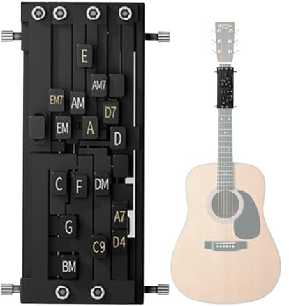 Chord Presser | Pocket Guitar Learning System | Bastillbehör för tonåringar nybörjare familj vänner ungdom akustisk lek
