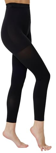 Compression Legging Women Men,20-30mmHg Medical lipedema Compression Tights,Footless Compression Socks Supports Stockings Waist High Compression Pantyhose for Varicose Veins Edema Flight Post Surgery