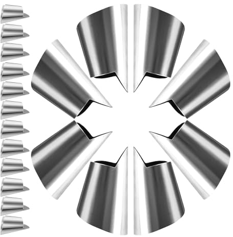 Vaguelly Protectores de Dedos de Acero Inoxidable Apertura de Patas de Cangrejo 20 para Cocina y Protección al Cortar Verduras, Color Plata, Ideales para Cocinar Langosta y Camarones