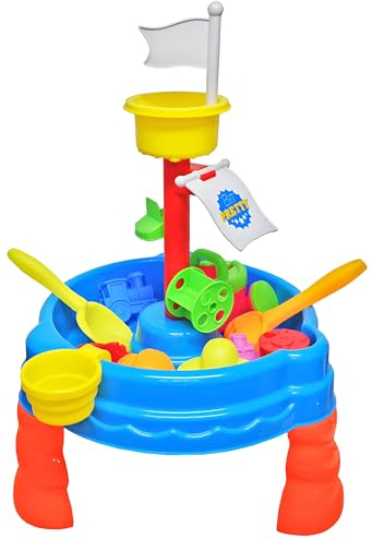 Kinder Rund Sand & Wasser Aktivität Tisch Sandkasten mit Zubehör