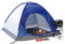 Relaxdays Pop Up Zelt Strand, Wurfzelt, 2-3 Personen, kleines Packmaß, UV Schutz 50+, HxBxT: 135 x 200 x 200 cm, blau, One Size