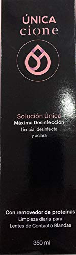 CIONE SOLUCIÓN ÚNICA Con Removedor de proteínas - Limpieza diaria para lentes de Contacto Blandas - 350 ml