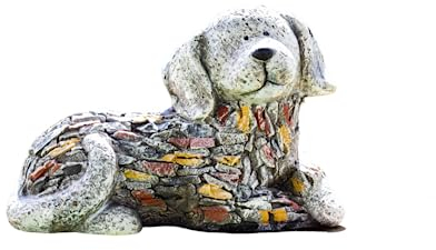 Garden Mile Décoration Fantaisie - Statue d'Animal avec Herbe - Figurine sur Pied - Sculpture pour Jardin, Extérieur, Intérieur, Terrasse, Pelouse