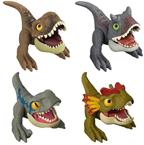 Jurassic World - Dinosaurier-Figur im Käfig, 4,2 cm, Modell Sdosen, Mehrfarbig (Mattel HJB51)