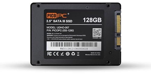 PICOPC SSD SATA 3.0 SSD de 128 GB de 2,5 pulgadas - Hasta 550 MB/s - Almacenamiento para ordenador portátil/escritorio/Mini PC (unidad de estado sólido interna 3D NAND)