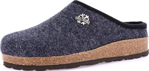 GRÜNLAND SARA – Ciabatte Donna Invernali in Lana Rigenerata, Pantofole Calde e Traspiranti, Stile Alpino, Sottopiede in Sughero e Feltro Naturale