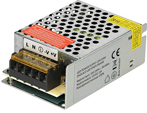 Miratic Transformador 220V a 12V Fuente Alimentacion - Marco Abierto Con Protección Contra Sobrecargas y Cortocircuitos - Apto para Uso Universal