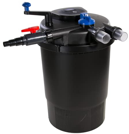 AquaForte GPF-30000 (55 Watt) Filtre sous pression, Puissance 55 Watt, Tension 230V, Entrée/Sortie 32/38mm, Débit recommandé 12.000 l/h, Convient aux bassins d'agrément jusqu'à 60.000 litres