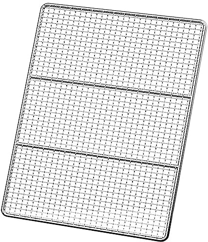 Z·Bling 60x50cm Griglia per Barbecue Rettangolo in Acciaio Inossidabile,Griglia per Arrosti,Rete Antiaderente per Barbecue,Picnic per Griglia Portatile per Pesce,Verdure,Gamberetti