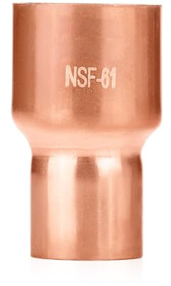 1-Pack HeSun Copper Fittings, 1 FTG x 3/4 Copper Street Reducing Coupling, FTG x C with Sweat Solder Connection