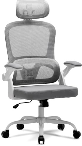 Magic Life Ergonomic Office Chair with Independent Adjustable Lumbar Support, 3D Headrest (Height, Depth & Rotation), Mesh High Back Desk Chair with 95–130° Recline for Home & Office (R6C)