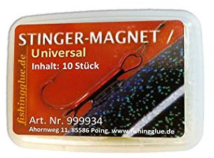 fishingglue.de Stinger Magnet Universal 10er-Pack; für Gummiköder zum Raubfischangeln