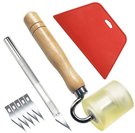 tiptopcarbon Wallpaper Smoothing Tool with Seam Roller for Contact Paper Adhesive Vinyl 8pcs/Pack