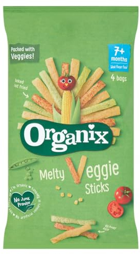 Organix Melty Veggie Sticks Multipack, 4 x 18 g