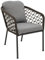 OUTLIV. Mali Gartenstuhl Aluminiumgestell mit Rope-Bespannung und Stoffbezug, UV-beständig und robust, Anthrazit, 62 x 75 x 83 cm
