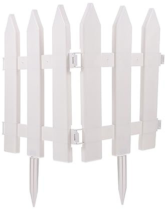 Ciieeo 2sets Recinzione Decorativa Plastica Bianca Per Giardino Leggera e Resistente Perfetta Per Aiuole e Percorsi Esterni