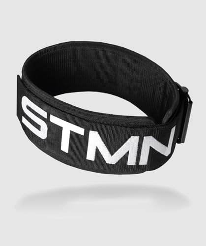 STMN Fitness - Cinta CORE, Cintura Powerlifting/Weightlifting Unisex in Nylow Premium 10 cm Profilo, Velcro 7,5 cm + Fibbia Auto-Lock | Supporto Schiena e Core per Cross Training, WOD, Palestra