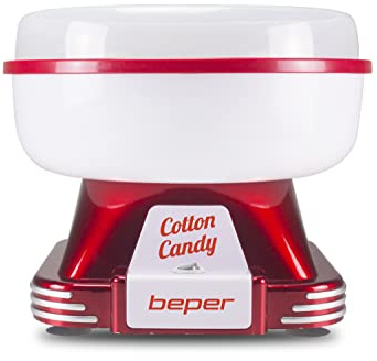 BEPER 90.608 Macchina per Zucchero Filato con Paraschizzi - Macchina Zucchero Filato per Bambini con Cucchiaino in Dotazione, 500 W