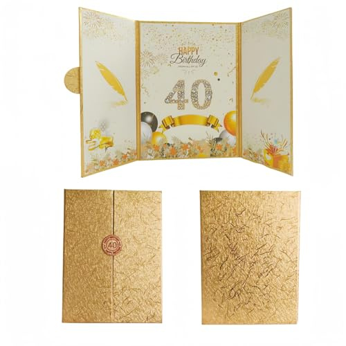 Födelsedagskort 40 år man kvinna, födelsedagspresent för män kvinnor mamma pappa till 40, presenter till 40-årsdag män kvinnor bästa vän, gästebok födelsedag för dekoration 40-årsdag