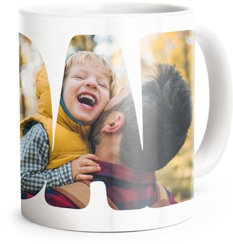 Personalised Mug with Photo & Text – 11oz (3 Images & 1 Text) Premium Coffee Mug with Crystal Clear Printed Ceramic, Microwave & Dishwasher Safe Customized Mugs - Perfect for Every Occasion