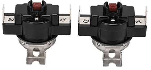 2 PCS Interruttore di controllo termico, 25A RESET MANUALE U COPERCHIO DI SEMPA, Interruttore di temperatura bimetale per il motore AC o scalbagno, componente di sicurezza (80 ℃)