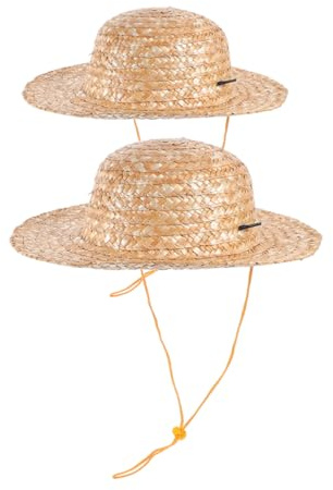 NOLITOY 2 pièces Chapeaux de Paille pour Garçon Fille Lot de Chapeaux de Soleil DIY pour et Garçons pour Activités Plein Air Plage et Créativité Artistique