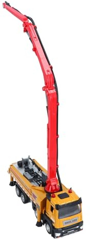 Depisuta Concrete Pump Truck Construction Vehicles Toys, Battery Operated 1:32 Scale Alloy Kids Construction Crane Truck with Extending Arm Crane Toy Set, Gifts for Kids Boys and Girl