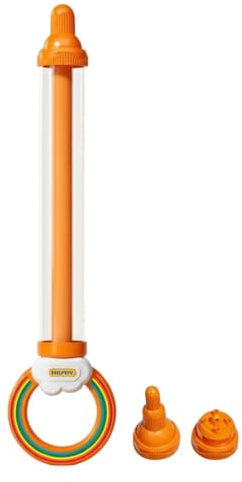 Vattenspruta för barn 3 utbytbara munstycken, ergonomiskt handtag, 400 ml | Barnvattenspruta för användning i park, på innergård, gräsmatta, i trädgård, på stranden, under utflykter och konserter