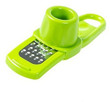 Taglierina per aglio portatile per zenzero manuale per uso domestico con foro per frantoio per aglio (verde)