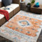 Livabliss Outdoor Teppich wetterfest, Lusaka - In und Outdoor Teppich für Balkon 120x170 cm, Terrasse, Garten, Küche - Outdoor Teppich Boho Style, Teppich für draußen - Teppich Rost und Blau